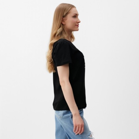 T -shirt female, black color, size 46-2