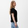 T -shirt female, black color, size 46