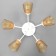 Six 5x15W E27 White-brown 52x52x15cm Bayerlux