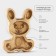Menzhitsa - wooden plate ADELICA "Bunny", 20.5 × 11.5 × 1.8 cm, birch