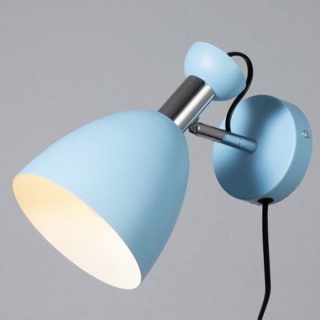 Sconces with a switch on the wire "Claudia" E27 40W blue 28x15x20cm-2
