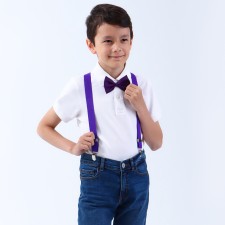 Baby luster with a butterfly, width 2.5 cm, purple color