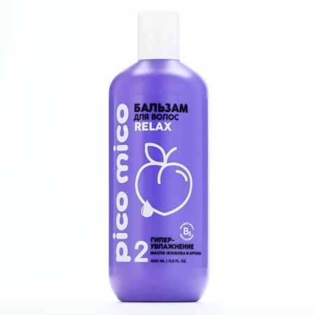 Hair balm with argan and jojoba oil, hyper-moisturization, 400 ml, Pico Mico-1