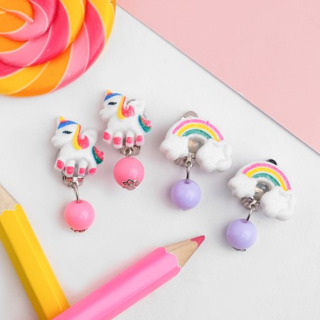 Clips children's “chosen” unicorns and rainbow, mix shape, mix color