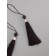 Decor for creativity Textile "Brush with a bead" Brown set 2 pcs 10x1 cm