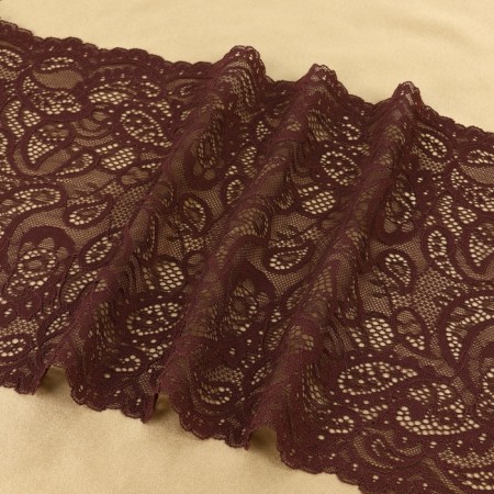 Lace elastic fabric, 240 mm × 2.7 ± 0.5 m, chocolate color-2