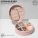 Organizer for storing jewelry "Casket Portable Circle", 9.8 × 9.8 × 4.5 cm, pink color