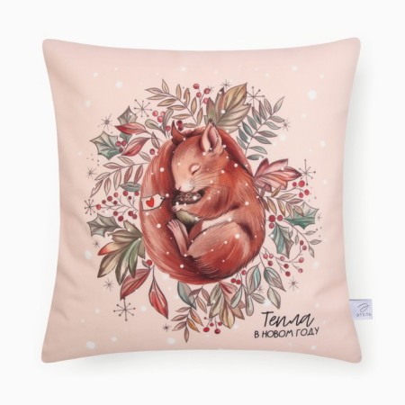Case on the pillow Ethel "Squirrel" 40*40 cm, 100 p/e, velor