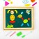 Magnetic designer “Funny little men” with a double -sided board, chalk and marker, 71 element