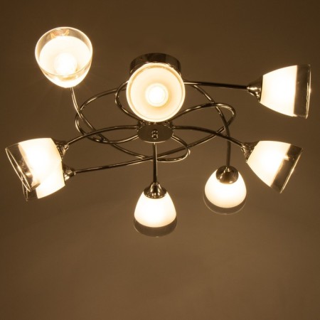 Chandelier "Eva" 8x60W E27 chrome 75x75x27cm svk-2