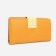 Women's wallet on the button, yellow color