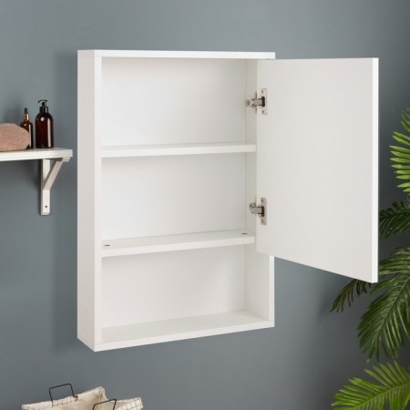 Eco-45 bathroom mirror with a niche, white, 45 x 66.2 x 12 cm-1