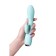 A vibrator with a clitoral stimulator and tongue Jos Milo, silicone, mint color, 20 cm