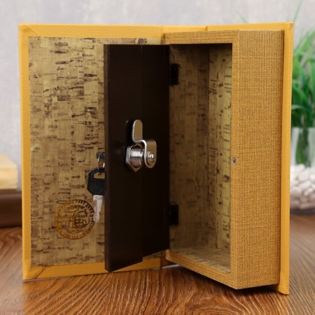 Safe tree Book Leather "Fishering Philosophy" 21x13x5 cm-2