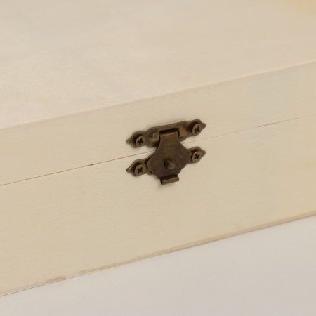 Casket Wood for painting with divisions "rectangular" castle castle 19.5x13x6 cm-1