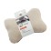 Car bone pillow, on a headrest, velor, beige, rhombus, 16 x 24 cm