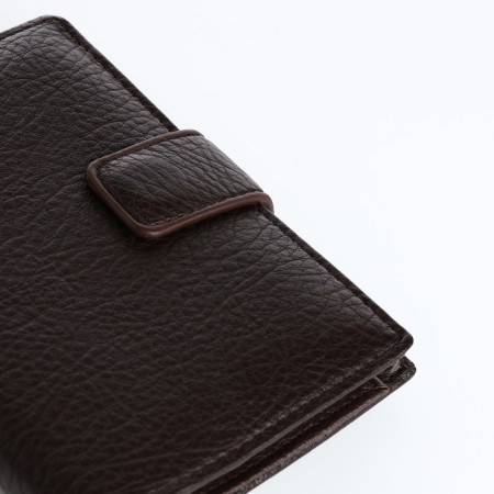 Male purse on magnet 3 in 1, department for auto documents, passports, brown color-3
