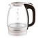 Electric kettle Brayer BR1045BN, glass, 1.8 l, 2200 watts, auto shutdown, beige
