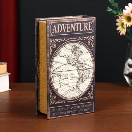 Safe Brush Tree leatherette "Adventures. Card" 21x13x5 cm-1