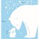 Decorative sticker for windows "Bear and Bunny" 40x45 cm (snow 10x20 cm)
