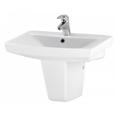 Sink "Carina", white color, 50 cm, with 1 central hole-1