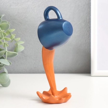 Souvenir Polystone "Blue Cup liquid gold - spray" 15x5x8 cm-3