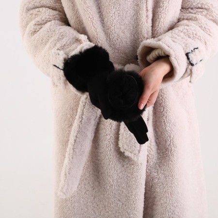 Gloves are female, dimensionless, without insulation, black color-4