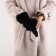 Gloves are female, dimensionless, without insulation, black color