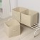 Box for storing things is folding, without lids, a set of 3 pcs, 31 × 31 × 31 cm, beige color