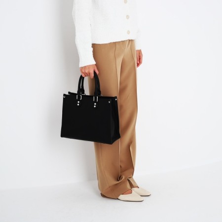 Bag Female Tout with zipper, black color-8