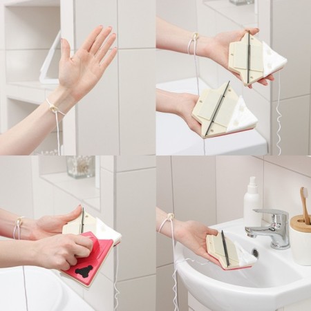 Magnetic brush for washing windows on both sides of the shade, triangular, with a stog, on glass 3-8 mm-2