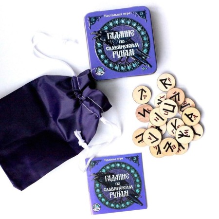 Board game "Fortune -telling on Slavic runes", tin box-1