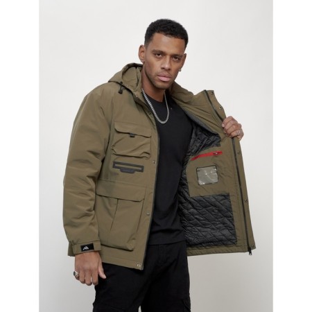 Sports male jacket, size 52, dark beige color-8