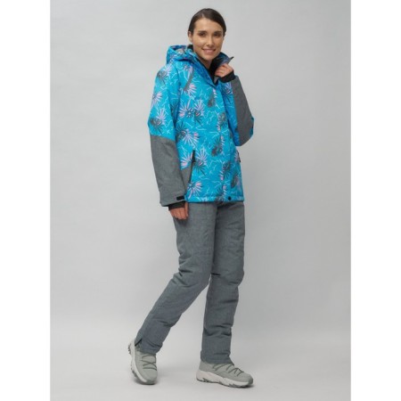 Ski suit female, size 48, blue color-12