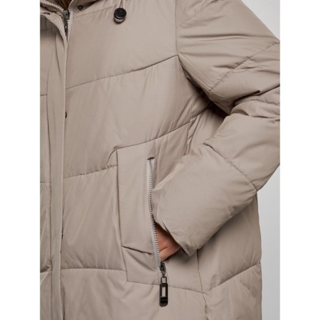 Coat insulated winter female, size 54, beige color-9