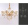 Suspended classic chandelier with crystal Ambrella Light, Classic, TR4907, 8HE14, Color Gold