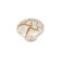 Handle button Art Cappio Ceramics 011, D = 38, ceramic, white with texture