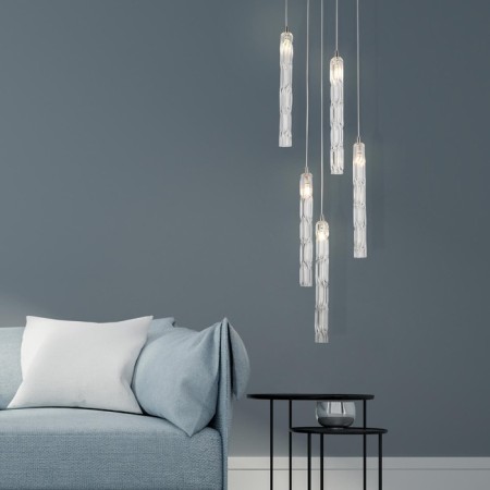 Suspended lamp with glass ceiling Lynn, 3W, G4, 25x25 cm-3