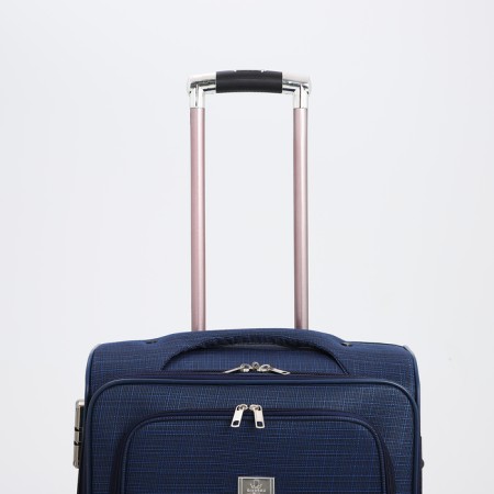 Small 24 suitcase "on lightning, code castle, with extension, blue color-5