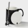 Ceramic mug with a spoon "Black marble", 350 ml, black color