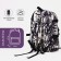 Young backpack from textiles on lightning, 3 pockets, gray-beige color