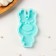 Silicone Mold "Deer", 8 × 3.7 × 0.8 cm, Biryuzovoy color