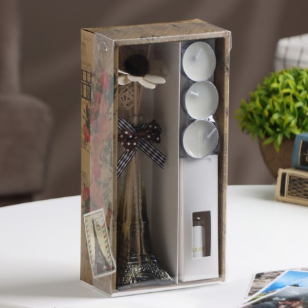 Set of gift "Paris" (diffuser and candles) ocean, "wealth of aroma"-5