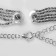Set 3 objects: earrings, necklaces, ring "waterfall" wings, white color in silver