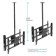 Black Black 4 40 "-80" Max.50kg Ceiling Tilt Close