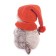 Soft toy "Basik" in a knitted hat and scarf, 22 cm