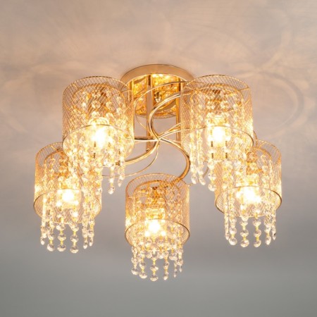 Bonnie 5x60W E27 chandelier gold-1