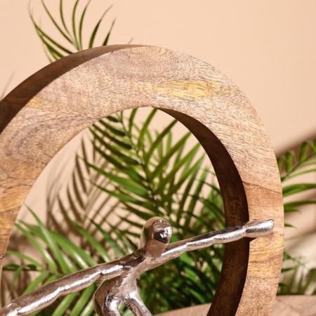 Interior souvenir in the wooden ring "Moment" 30x8x33 cm-4