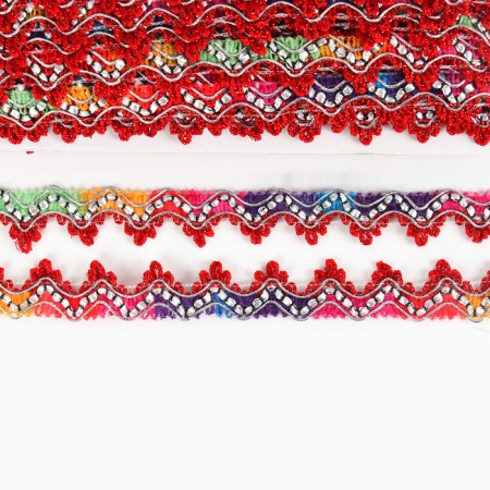 Braid multicolor “corners”, width 2.3 cm, in packaging 25 m-2