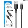 Cable Borofone BX54, Type -C - USB, 2.4 A, 1 m, nylon braid, black